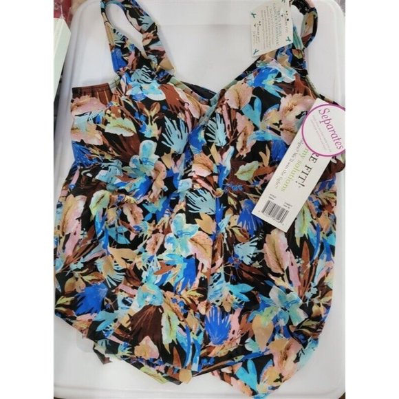 A Shore Fit Other - NWT A Shore Fit 14 Swish Tummy Solutions Mesh Tankini Swim Top 110938